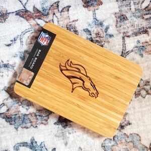 NFL Denver Broncos Organic Bamboo Engraved Cutting Board